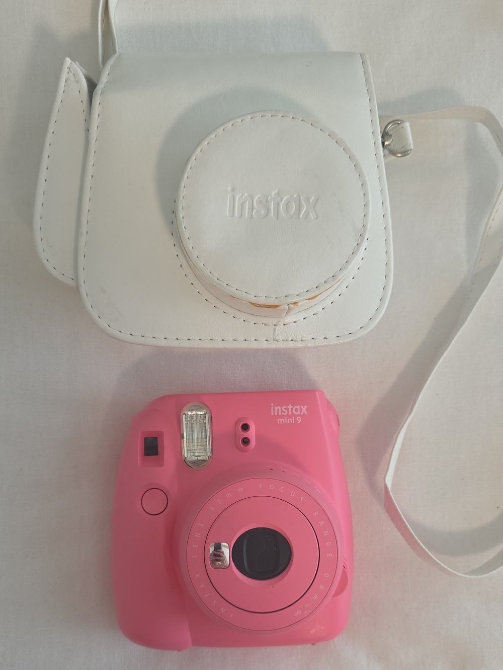 Instax Mini 9 Pink Camera With White Case